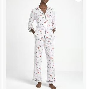 NWT Kate Spade New York Long Sleeve White With Love 2-Piece PJ Set - XL